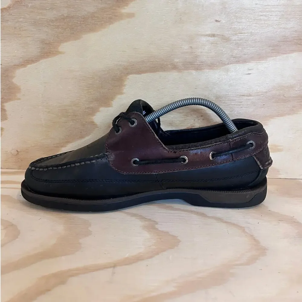 Sperry Top Sider -Lace Up Comfort -Boat Shoes -Brown/Black -Men's -10M -STS10380